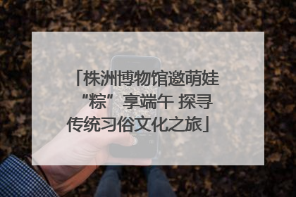 株洲博物馆邀萌娃“粽”享端午 探寻传统习俗文化之旅