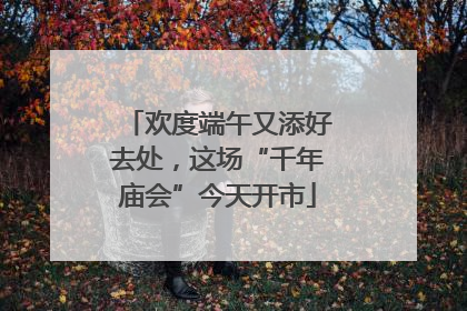 欢度端午又添好去处，这场“千年庙会”今天开市