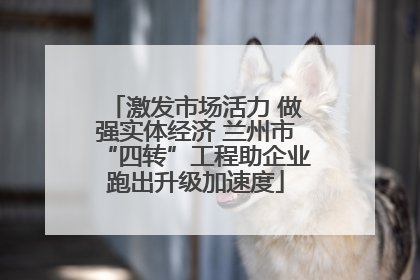 激发市场活力 做强实体经济 兰州市“四转”工程助企业跑出升级加速度