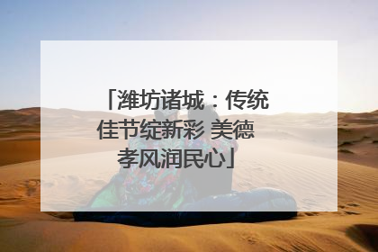 潍坊诸城：传统佳节绽新彩 美德孝风润民心