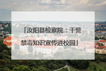 汝阳县检察院：干警禁毒知识宣传进校园