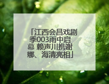 江西会昌戏剧季003雨中启幕 赖声川携谢娜、海清亮相