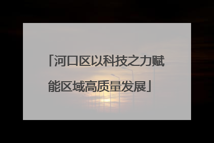 河口区以科技之力赋能区域高质量发展