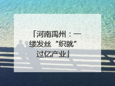 河南禹州：一缕发丝“织就”过亿产业