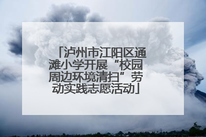 泸州市江阳区通滩小学开展“校园周边环境清扫”劳动实践志愿活动