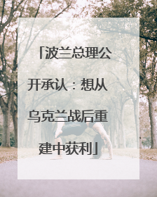 波兰总理公开承认：想从乌克兰战后重建中获利