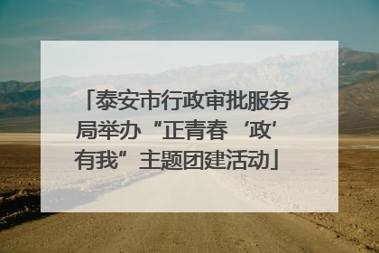 泰安市行政审批服务局举办“正青春‘政’有我”主题团建活动