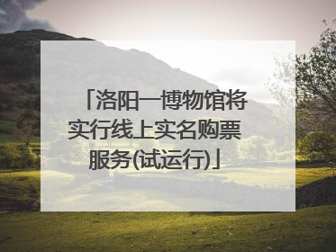 洛阳一博物馆将实行线上实名购票服务(试运行)
