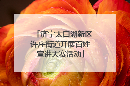 济宁太白湖新区许庄街道开展百姓宣讲大赛活动