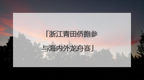浙江青田侨胞参与海内外龙舟赛