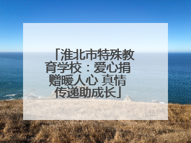 淮北市特殊教育学校：爱心捐赠暖人心 真情传递助成长