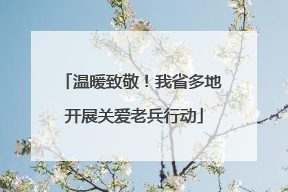温暖致敬！我省多地开展关爱老兵行动