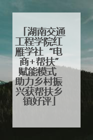 湖南交通工程学院红雁学社“电商+帮扶”赋能模式 助力乡村振兴获帮扶乡镇好评