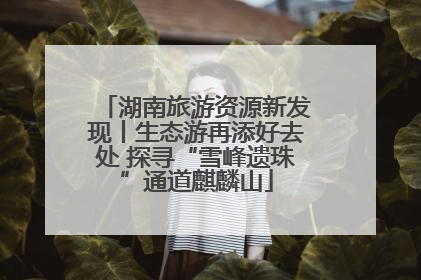 湖南旅游资源新发现丨生态游再添好去处 探寻“雪峰遗珠”通道麒麟山