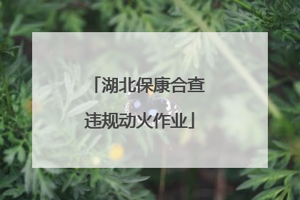湖北保康合查违规动火作业