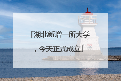 湖北新增一所大学，今天正式成立