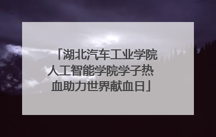 湖北汽车工业学院人工智能学院学子热血助力世界献血日