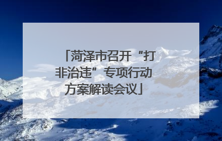 菏泽市召开“打非治违”专项行动方案解读会议