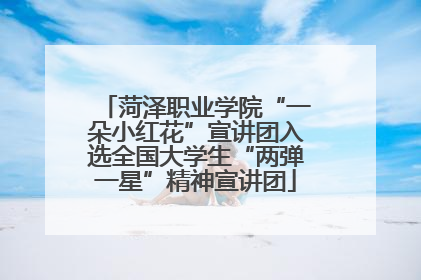 菏泽职业学院“一朵小红花”宣讲团入选全国大学生“两弹一星”精神宣讲团