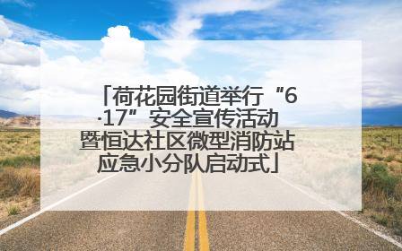 荷花园街道举行“6·17”安全宣传活动暨恒达社区微型消防站应急小分队启动式