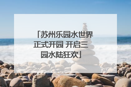 苏州乐园水世界正式开园 开启三园水陆狂欢
