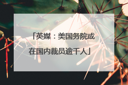 英媒：美国务院或在国内裁员逾千人