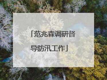 范兆森调研督导防汛工作