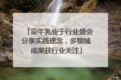 蒙牛乳业于行业盛会分享实践理念，多领域成果获行业关注