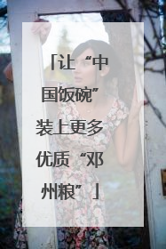 让“中国饭碗”装上更多优质“邓州粮”