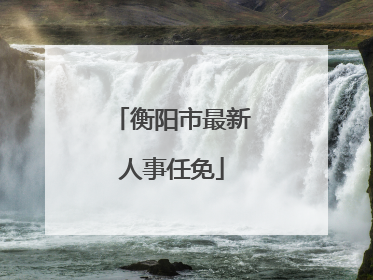 衡阳市最新人事任免