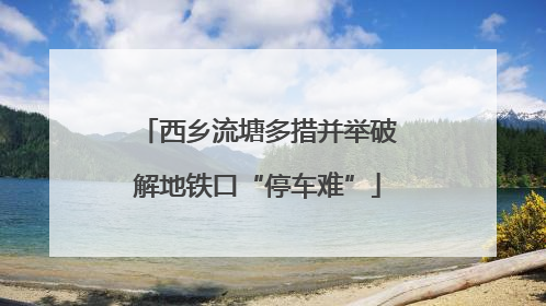 西乡流塘多措并举破解地铁口“停车难”