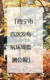 西宁市首次发布氧环境监测公报