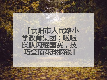 襄阳市人民路小学教育集团：啦啦操队闪耀国赛，技巧登顶花球摘银