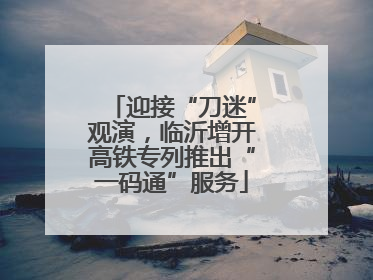 迎接“刀迷”观演，临沂增开高铁专列推出“一码通”服务