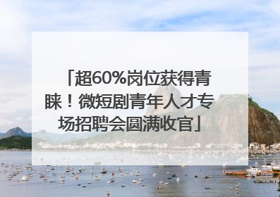 超60%岗位获得青睐！微短剧青年人才专场招聘会圆满收官