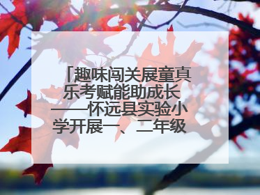 趣味闯关展童真 乐考赋能助成长——怀远县实验小学开展一、二年级无纸化测评活动
