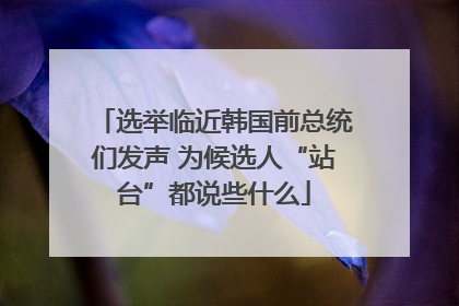 选举临近韩国前总统们发声 为候选人“站台”都说些什么