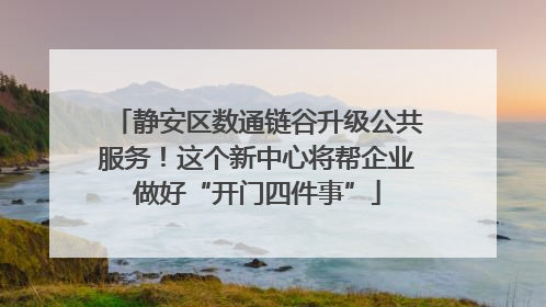 静安区数通链谷升级公共服务！这个新中心将帮企业做好“开门四件事”