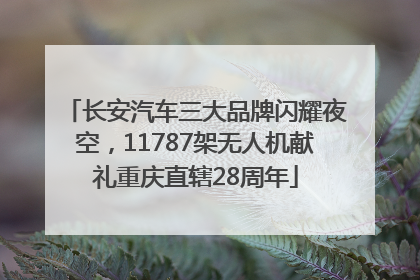 长安汽车三大品牌闪耀夜空，11787架无人机献礼重庆直辖28周年