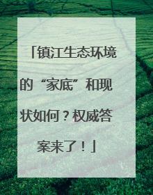 镇江生态环境的“家底”和现状如何？权威答案来了！
