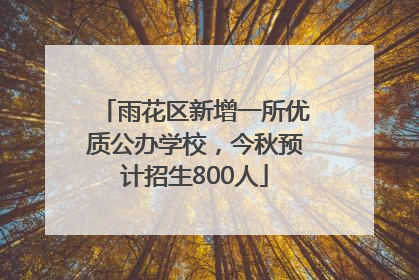 雨花区新增一所优质公办学校，今秋预计招生800人