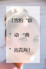 雪豹“跃”动 “典”亮青海