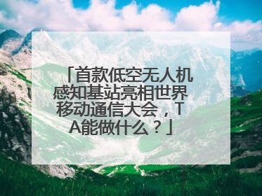 首款低空无人机感知基站亮相世界移动通信大会，TA能做什么？