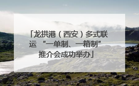 龙拱港（西安）多式联运 “一单制、一箱制” 推介会成功举办