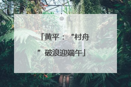 黄平：“村舟”破浪迎端午