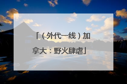 （外代一线）加拿大：野火肆虐