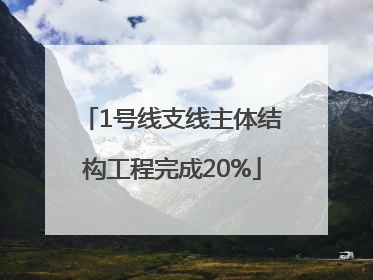 1号线支线主体结构工程完成20%