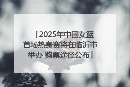 2025年中国女篮首场热身赛将在临沂市举办 购票途径公布