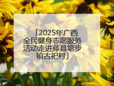 2025年广西全民健身志愿服务活动走进藤县塘步镇古祀村