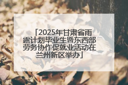 2025年甘肃省雨露计划毕业生暨东西部劳务协作促就业活动在兰州新区举办